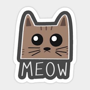 Tabby Cat Meow Sticker